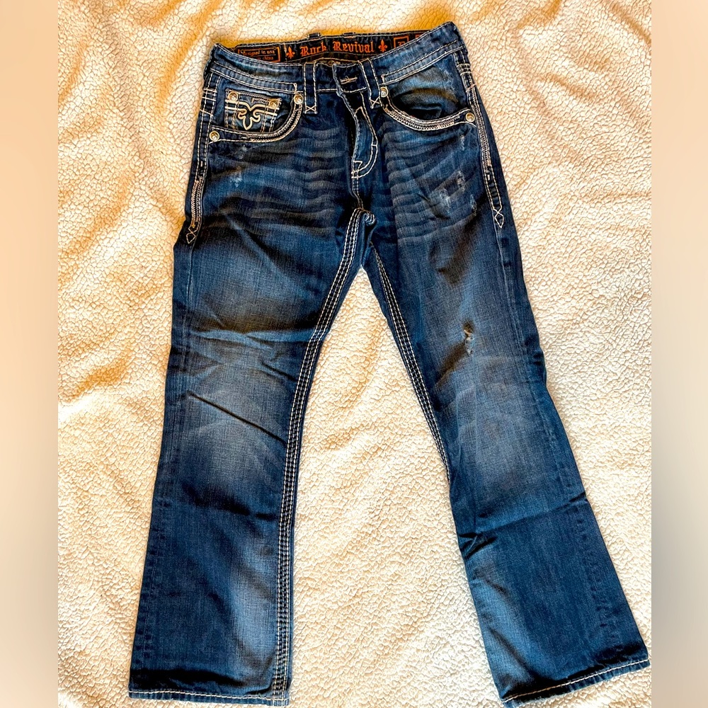 Mens Buckle blue jeans, size 32